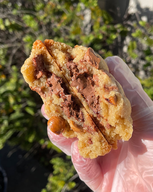 Nutella Stuffed Hazelnut Choc-Chip Cookies (4 Pack)